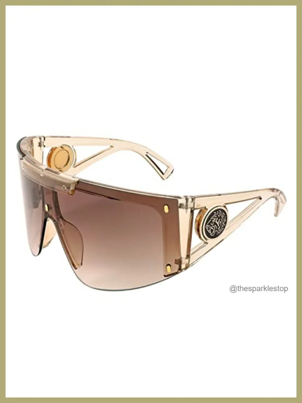 Oversized One Piece Wrap Sunglasses for Men Women UV400